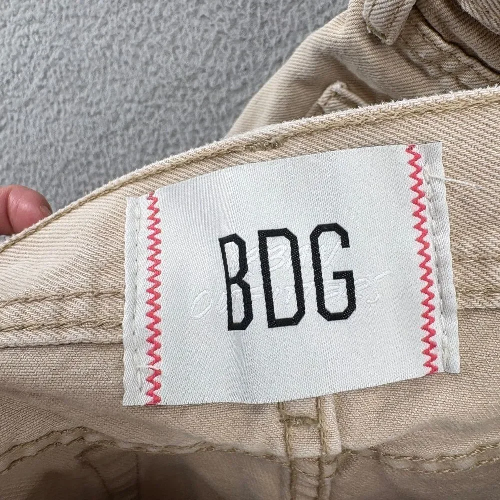 BDG Dad Slim Tapered Jeans 34x32 Beige Khaki Cotton Denim